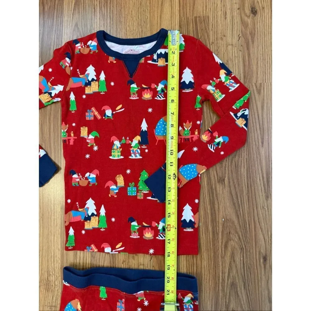 Wondershop Kids' Christmas Elf Long Sleeve Cotton Pajama Set Multicolor Size 8
